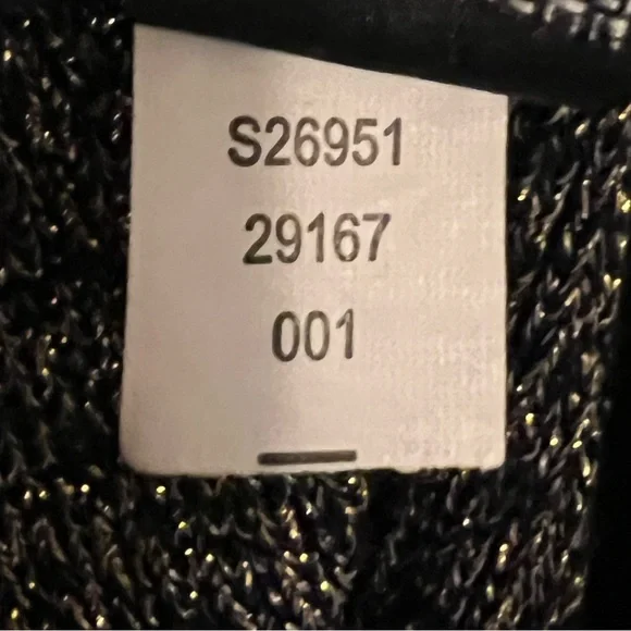 NWOT MICHELLE ANTONELLI womens M silk blend black metallic tank top - Picture 9 of 10